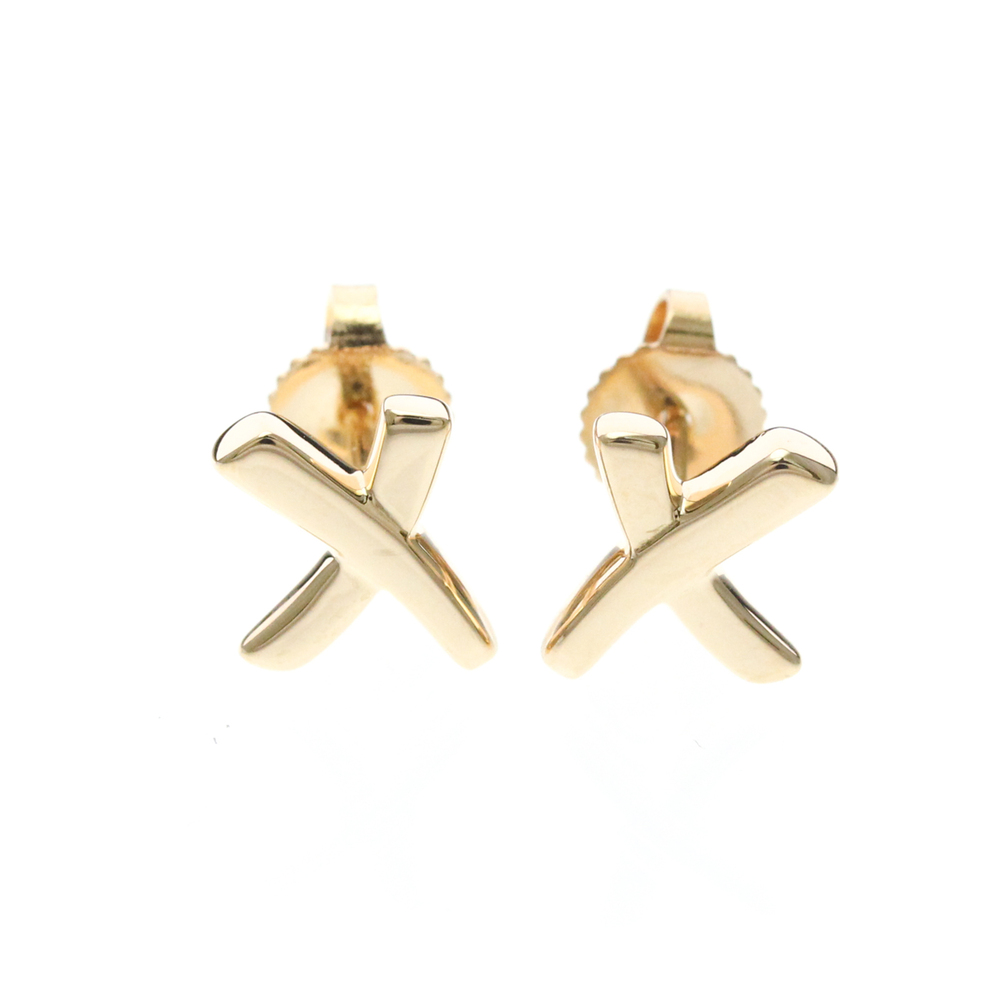 Tiffany Kiss Earrings No Stone Pink Gold (18K) Stud Earrings Pink Gold